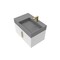 Castello Usa Amazon 30-inch White Right Vanity Set with Gray Top and Gold Handles CB-MC-30W-GLD-2056R-GR - alternate 1